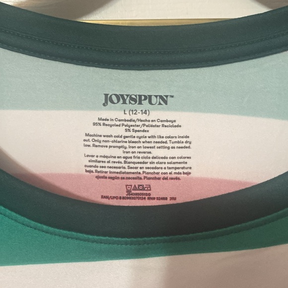 Joyspun ladies two piece long sleeve pajama set with pockets; size: various - Picture 3 of 5